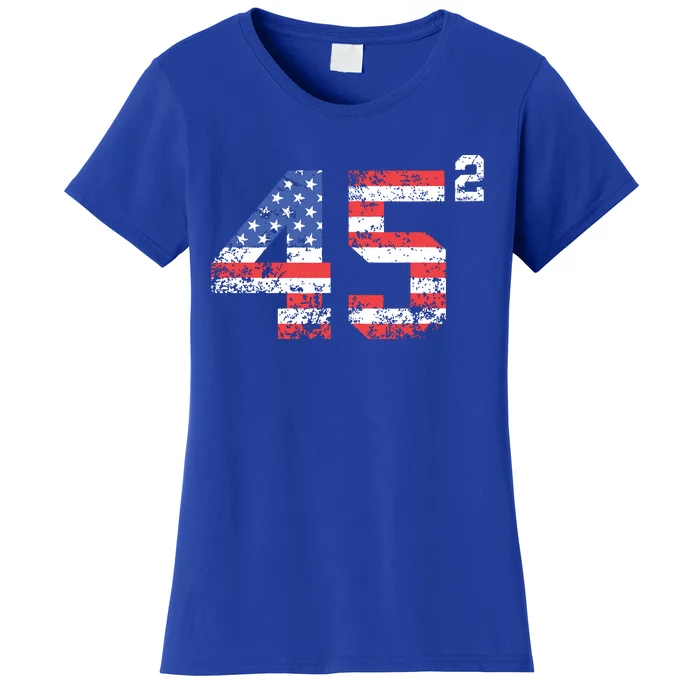 45 Squared Trump 2024 Second Term Usa Vintage Women's T-Shirt