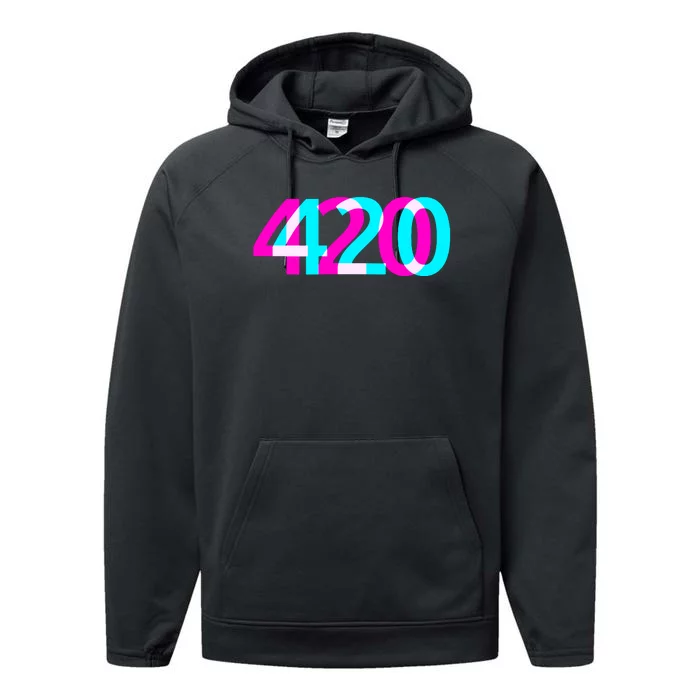 420 Stoner Weed Cannabis Marijuana Kush Joint Performance Fleece Hoodie