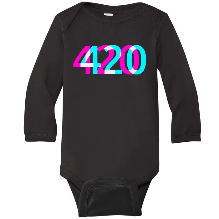 420 Stoner Weed Cannabis Marijuana Kush Joint Baby Long Sleeve Bodysuit