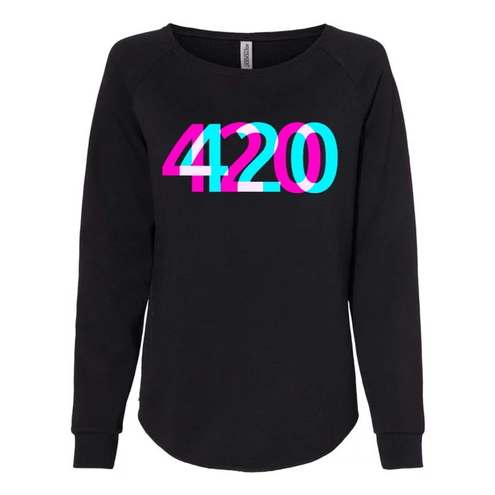 420 Stoner Weed Cannabis Marijuana Kush Joint Womens California Wash Sweatshirt