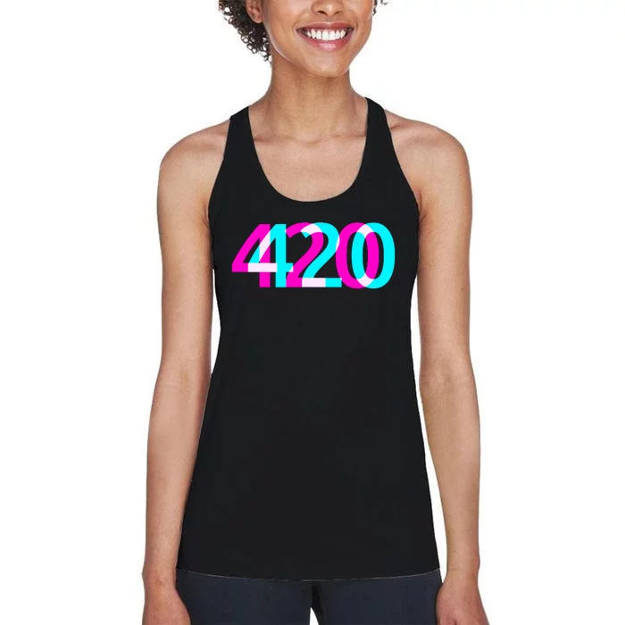 420 Stoner Weed Cannabis Marijuana Kush Joint Women's Racerback Tank