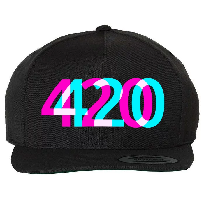 420 Stoner Weed Cannabis Marijuana Kush Joint Wool Snapback Cap