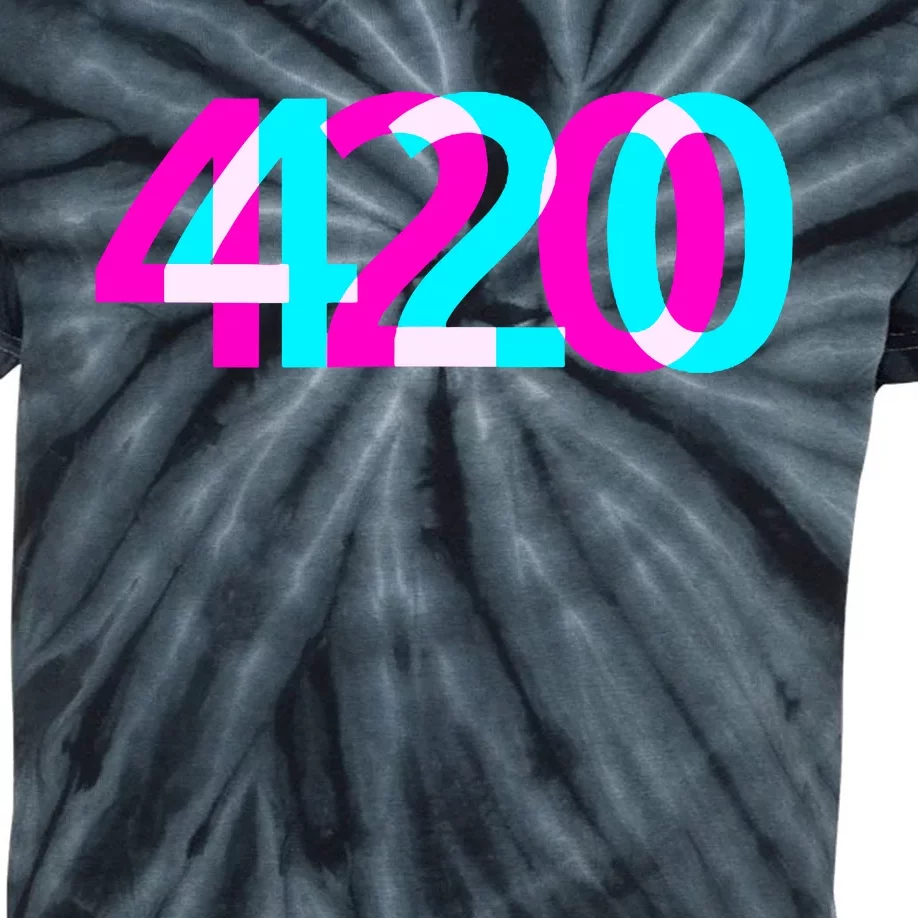 420 Stoner Weed Cannabis Marijuana Kush Joint Kids Tie-Dye T-Shirt