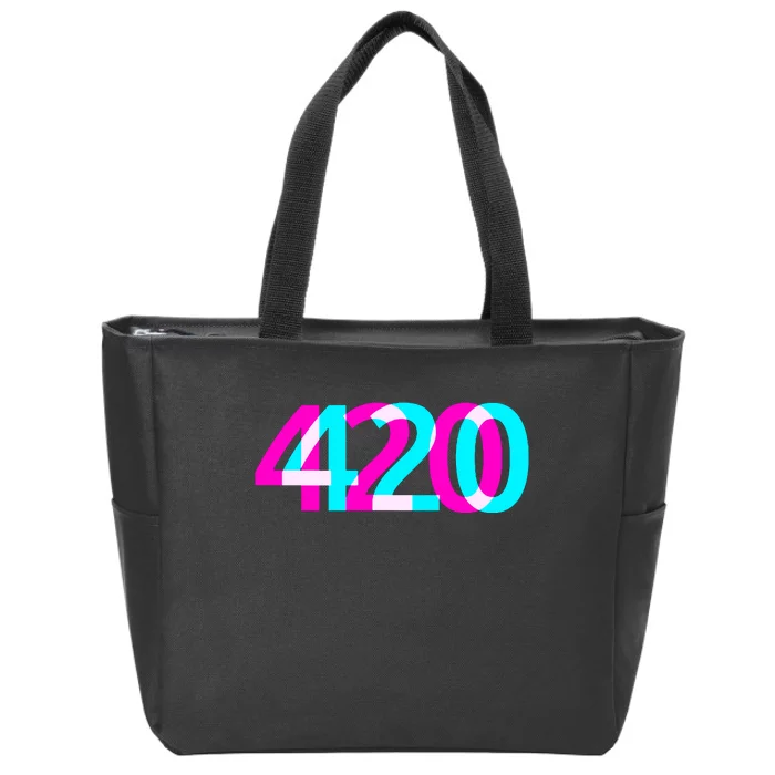 420 Stoner Weed Cannabis Marijuana Kush Joint Zip Tote Bag