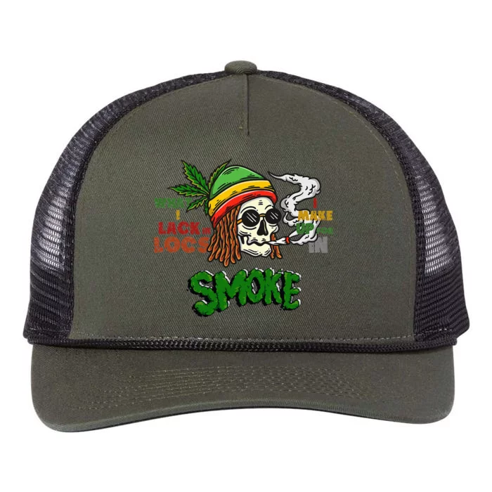 420 Smoke Weed Funny Marijuana Cannabis Leaf Rasta Retro Rope Trucker Hat Cap