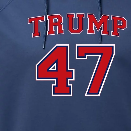 47 Trump 2024 Vote President Donald Trump 47th President Cute Gift Performance Fleece Hoodie