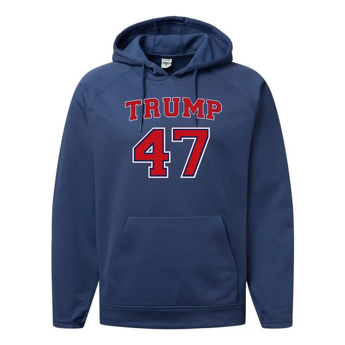 47 Trump 2024 Vote President Donald Trump 47th President Cute Gift Performance Fleece Hoodie