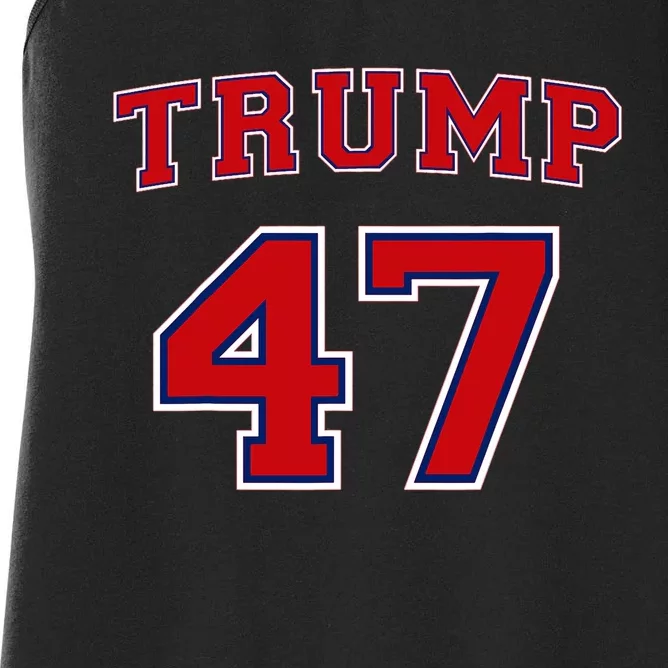 47 Trump 2024 Vote President Donald Trump 47th President Women's Racerback Tank