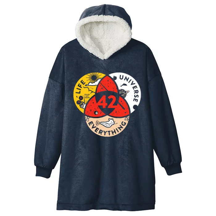 42 The Answer To Life The Universe And Everything Hooded Wearable Blanket