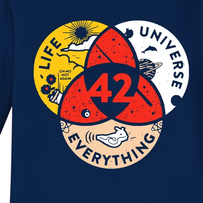 42 The Answer To Life The Universe And Everything Baby Long Sleeve Bodysuit