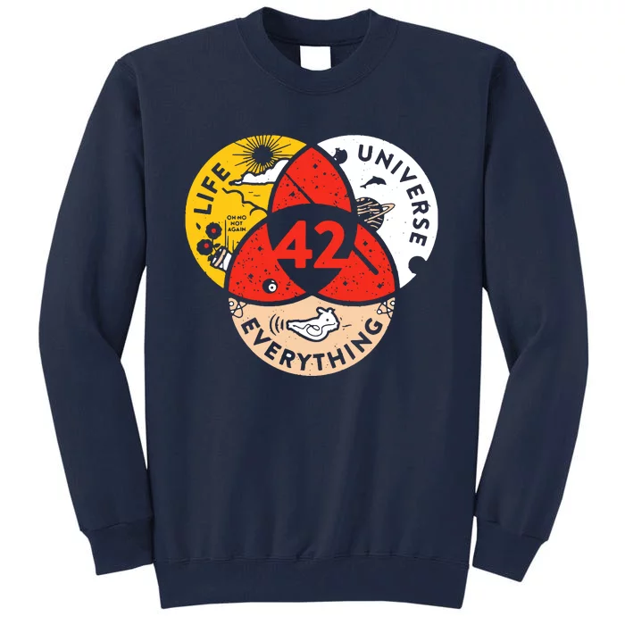 42 The Answer To Life The Universe And Everything Tall Sweatshirt