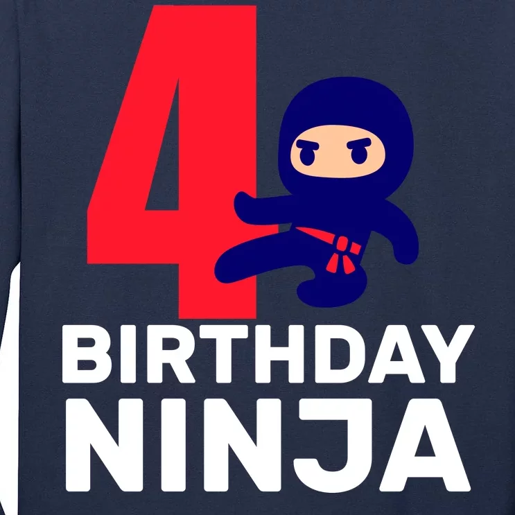 4th Birthday Ninja Tall Long Sleeve T-Shirt