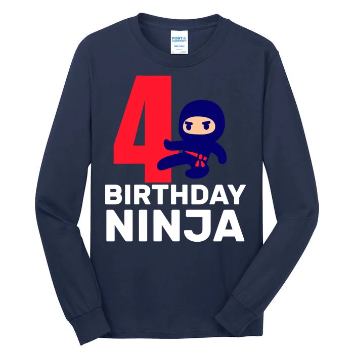 4th Birthday Ninja Tall Long Sleeve T-Shirt