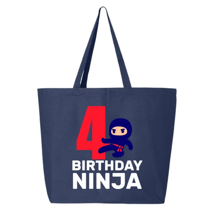 4th Birthday Ninja 25L Jumbo Tote