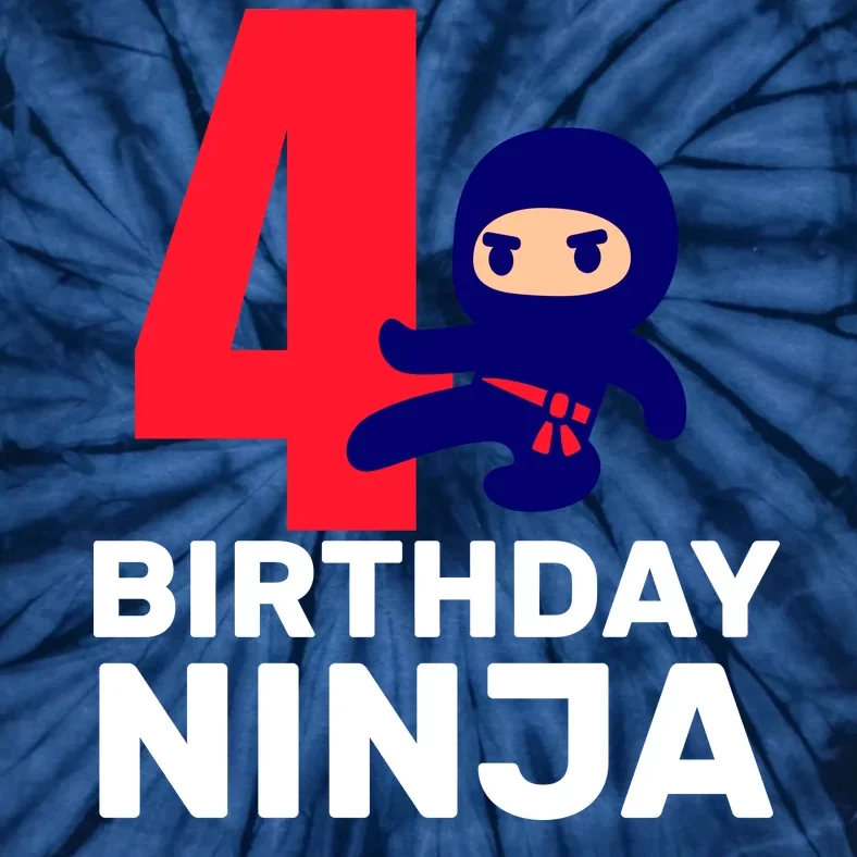 4th Birthday Ninja Tie-Dye T-Shirt