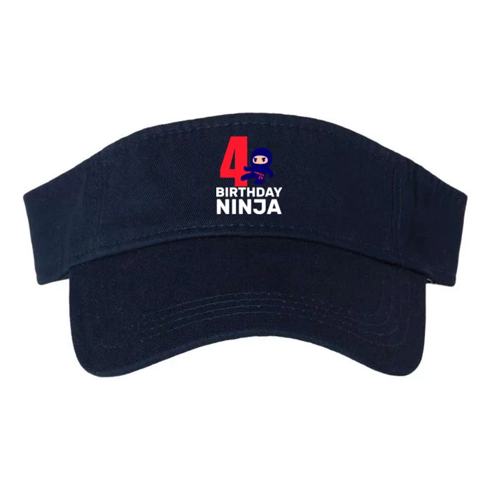 4th Birthday Ninja Valucap Bio-Washed Visor