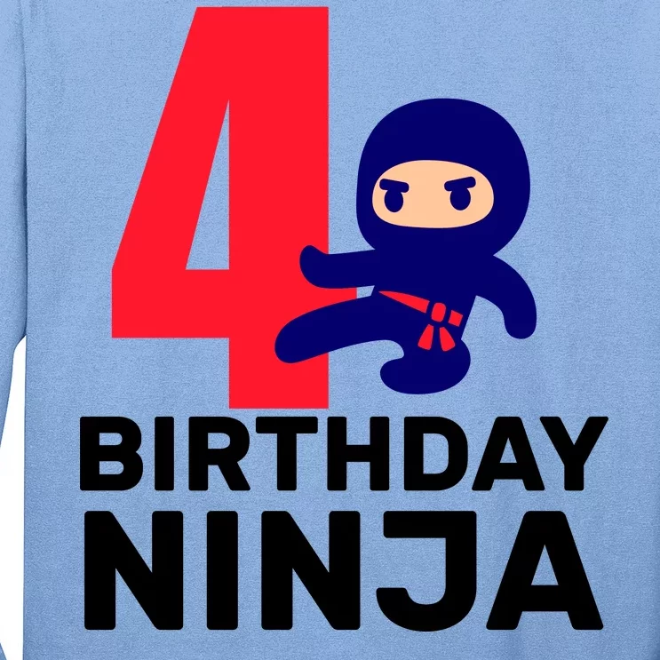 4th Birthday Ninja Long Sleeve Shirt