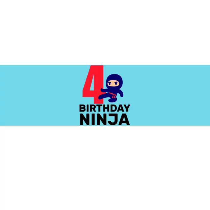 4th Birthday Ninja Bumper Sticker