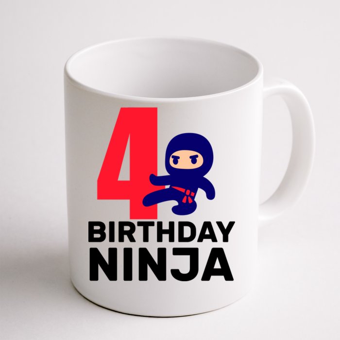 4th Birthday Ninja Front & Back Coffee Mug