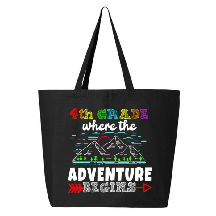 4th Grade Is Where The Adventure Begins 25L Jumbo Tote