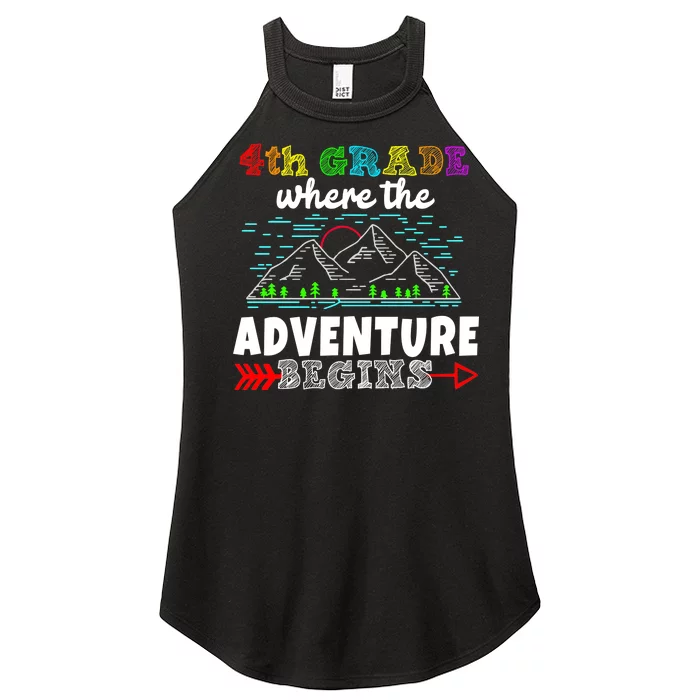 4th Grade Is Where The Adventure Begins Women’s Perfect Tri Rocker Tank