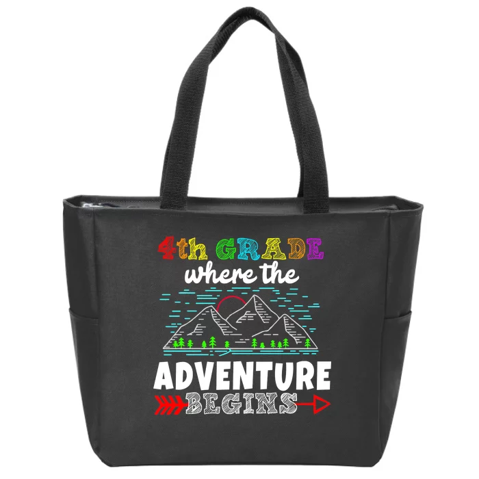 4th Grade Is Where The Adventure Begins Zip Tote Bag