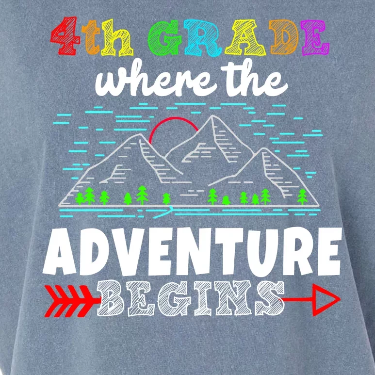 4th Grade Is Where The Adventure Begins Garment-Dyed Women's Muscle Tee