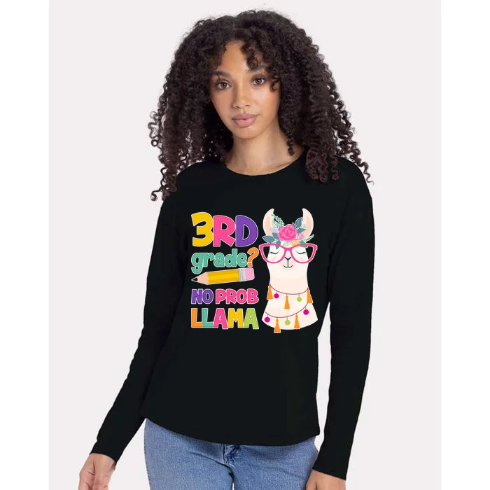 4th Grade? No Prob Llama Womens Cotton Relaxed Long Sleeve T-Shirt