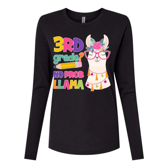 4th Grade? No Prob Llama Womens Cotton Relaxed Long Sleeve T-Shirt