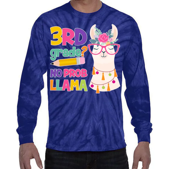 4th Grade? No Prob Llama Tie-Dye Long Sleeve Shirt