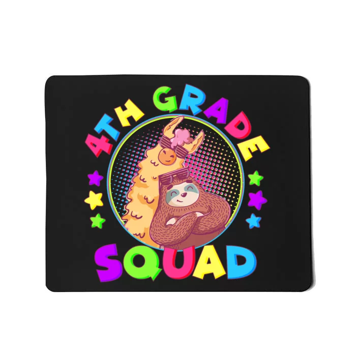 4th Grade Squad Llama Sloth Mousepad