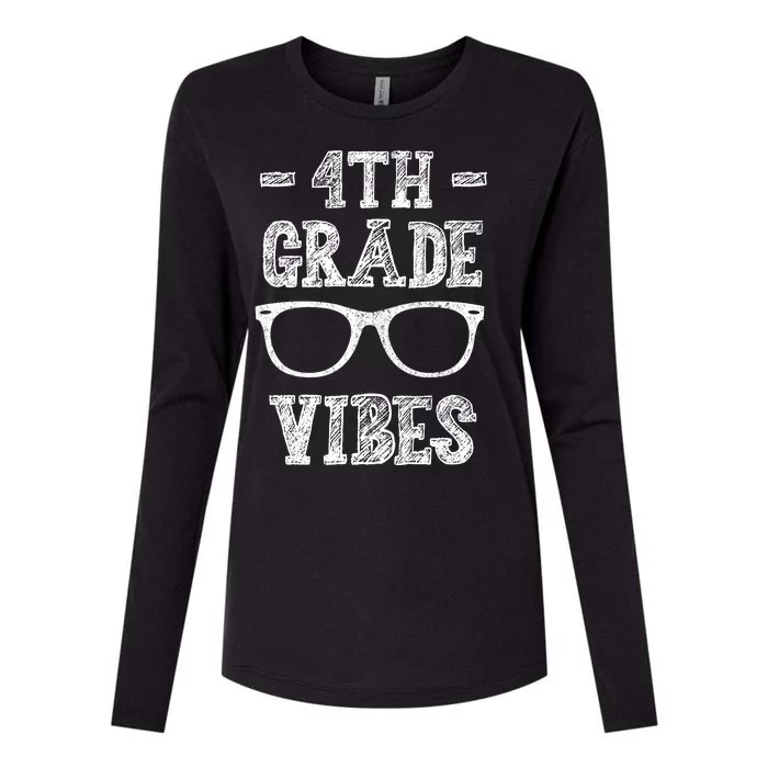 4th Grade Vibes Womens Cotton Relaxed Long Sleeve T-Shirt