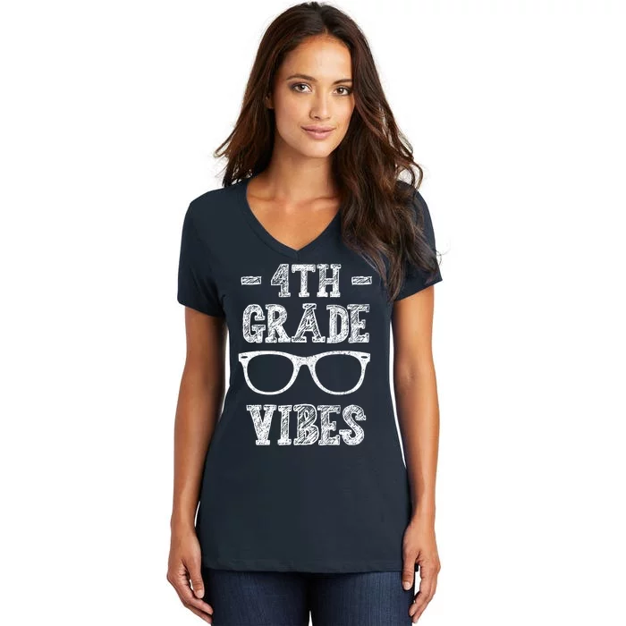 4th Grade Vibes Women's V-Neck T-Shirt