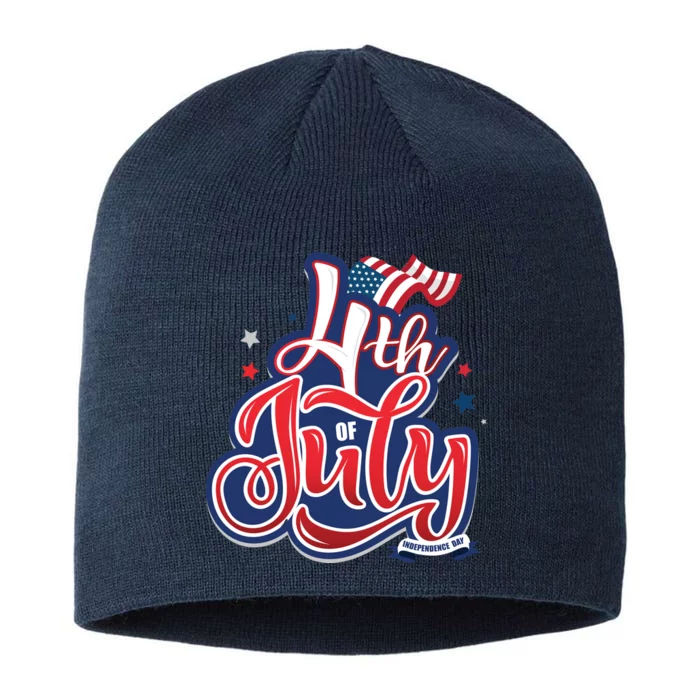 4th of July Celebrate USA Independence Day 8 1/2in Sustainable Knit Beanie