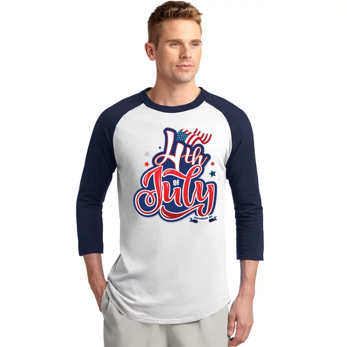 4th of July Celebrate USA Independence Day Baseball Sleeve Shirt