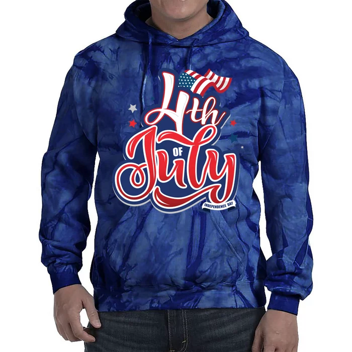 4th of July Celebrate USA Independence Day Tie Dye Hoodie