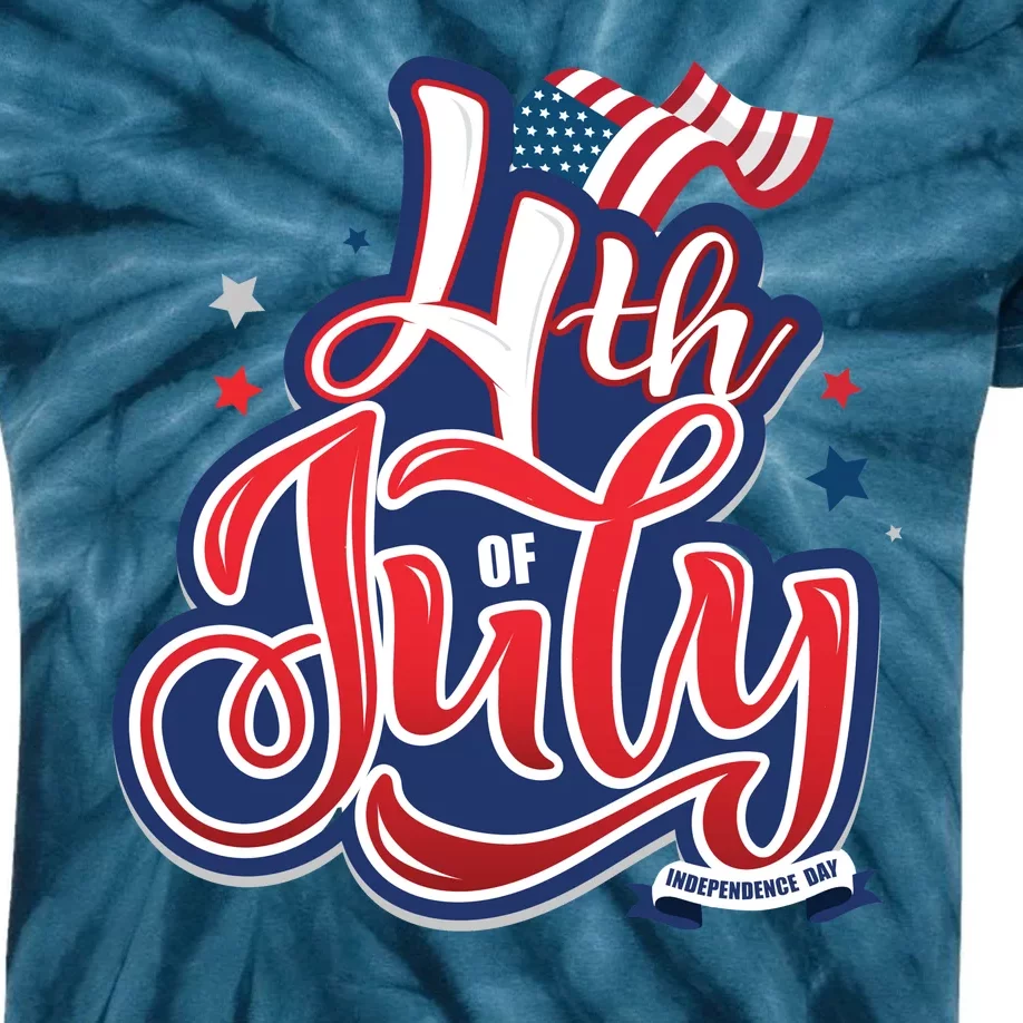 4th of July Celebrate USA Independence Day Kids Tie-Dye T-Shirt