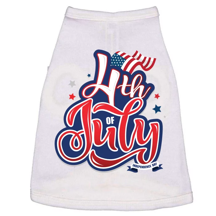 4th of July Celebrate USA Independence Day Doggie Tank