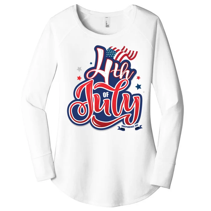 4th of July Celebrate USA Independence Day Women's Perfect Tri Tunic Long Sleeve Shirt