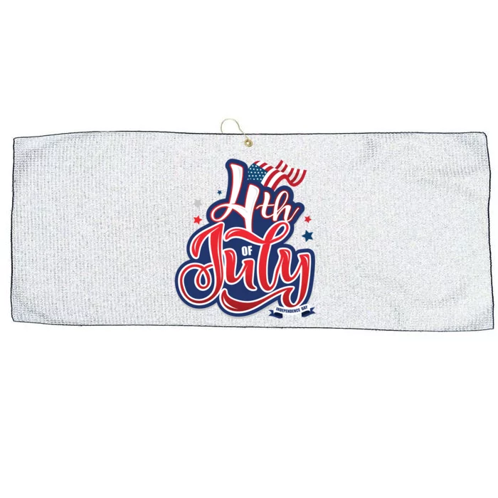 4th of July Celebrate USA Independence Day Large Microfiber Waffle Golf Towel