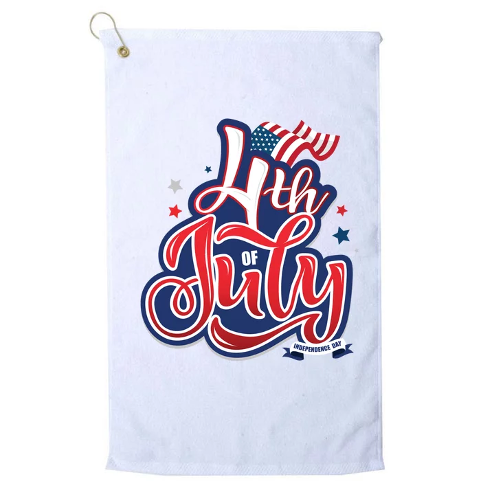 4th of July Celebrate USA Independence Day Platinum Collection Golf Towel