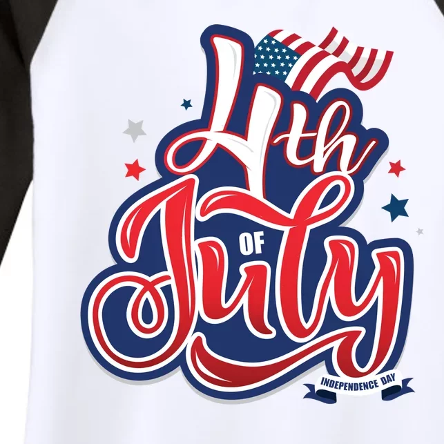 4th of July Celebrate USA Independence Day Women's Tri-Blend 3/4-Sleeve Raglan Shirt