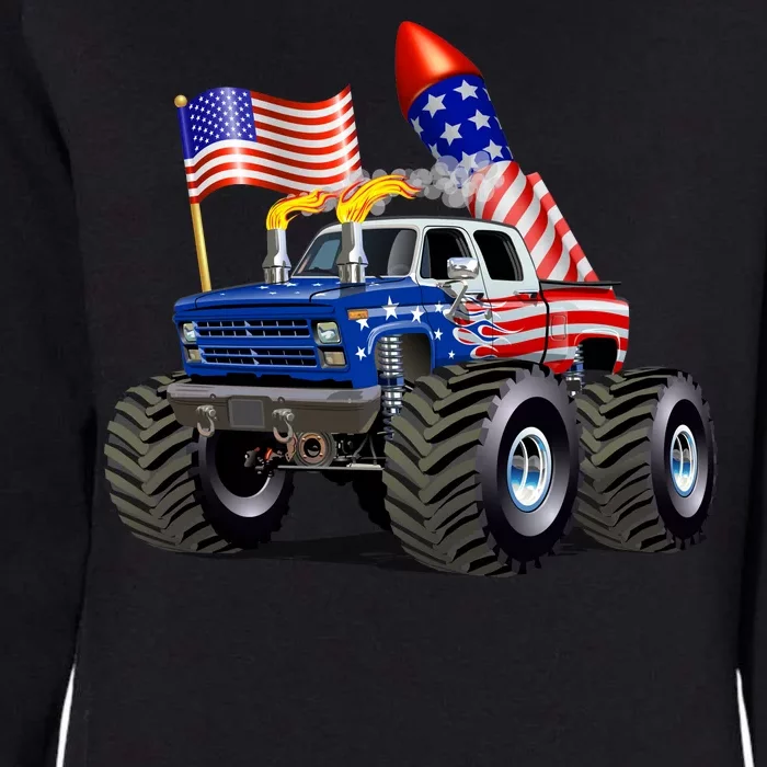 4th Of July Firecracker Monster Truck Womens California Wash Sweatshirt