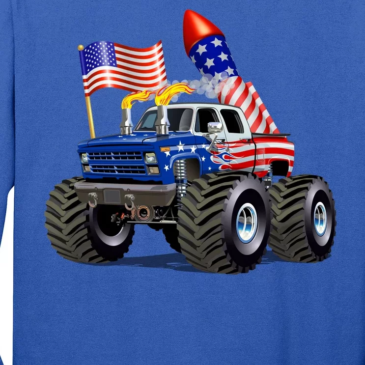 4th Of July Firecracker Monster Truck Long Sleeve Shirt