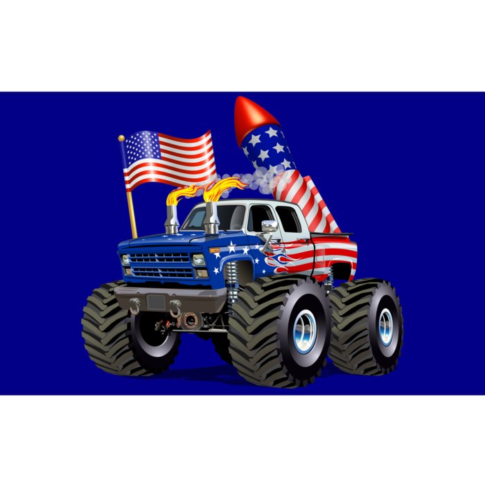 4th Of July Firecracker Monster Truck Bumper Sticker