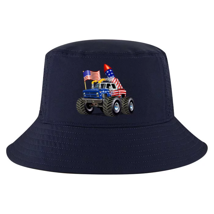 4th Of July Firecracker Monster Truck Cool Comfort Performance Bucket Hat