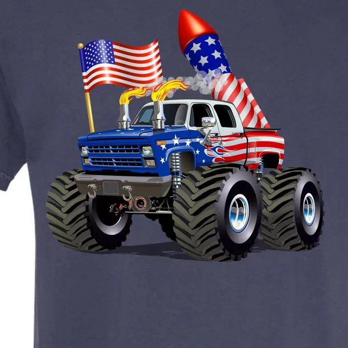 4th Of July Firecracker Monster Truck Garment-Dyed Heavyweight T-Shirt