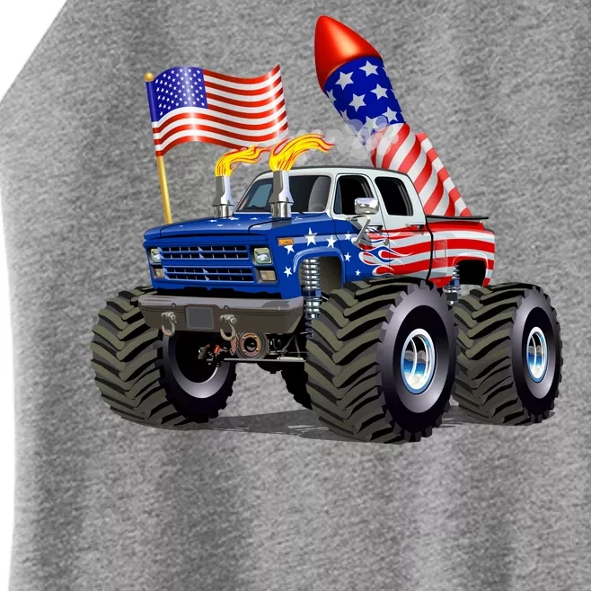 4th Of July Firecracker Monster Truck Women’s Perfect Tri Rocker Tank