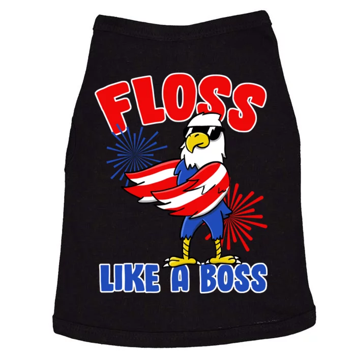 4th Of July Floss Like A Boss Eagle Doggie Tank