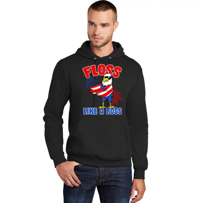 4th Of July Floss Like A Boss Eagle Hoodie